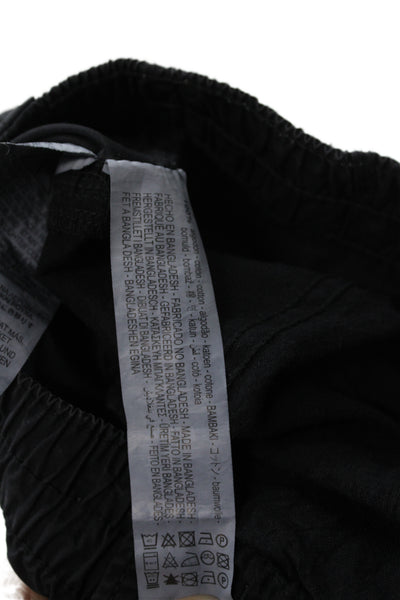 Zara Unisex Black Cargo Pants Cotton Button Size S