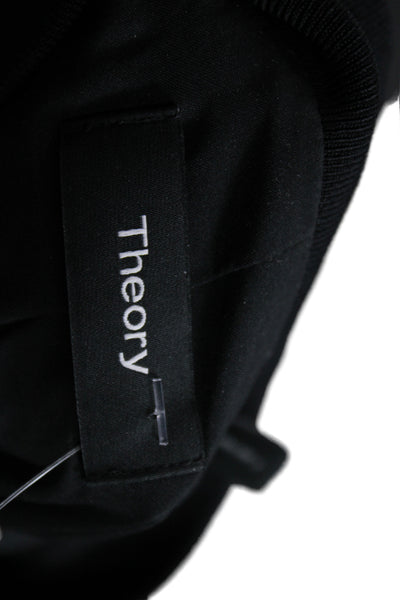 Theory Womens Bomber Jacket Black 100% Polyester Size P