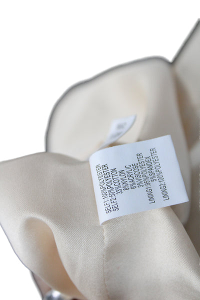 Kay Unger Womens Sheath Dress Beige Sleeveless Round Neck Above Knee Size 2