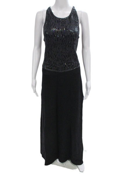 St. John Evening By Marie Gray Women Maxi Tank Dress Black Size 10