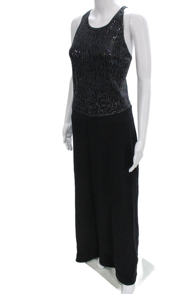 St. John Evening By Marie Gray Women Maxi Tank Dress Black Size 10