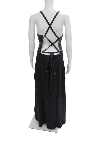 St. John Evening By Marie Gray Women Maxi Tank Dress Black Size 10