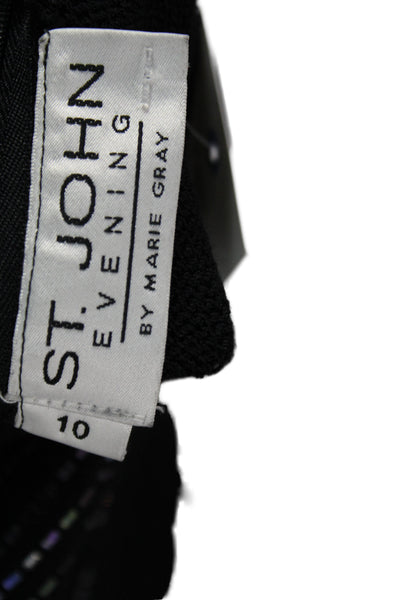 St. John Evening By Marie Gray Women Maxi Tank Dress Black Size 10