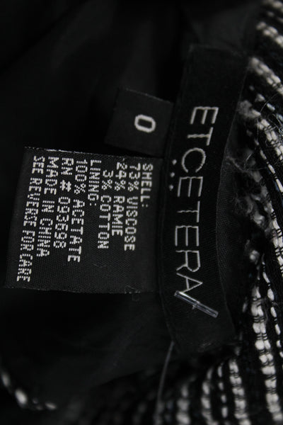 Etcetera Womens Sheath Dress Black Mock Neck Sleeveless Mini Buckle Size 0
