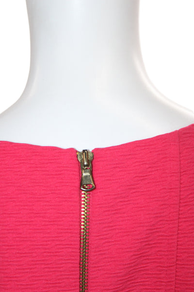 Just Taylor Women A-Line Fit & Flare Red Sleeveless Round Neck Zip Dress Size 2