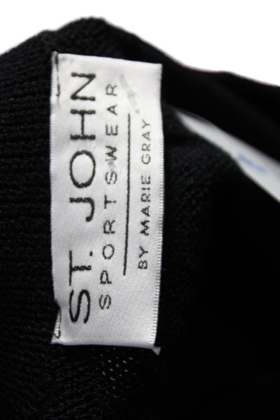 St. John Sport By Marie Gray Womens Pencil Wool Mini Skirt Black Size 2