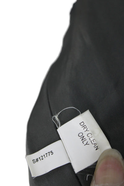 Kay Unger Women Sheath Dress Gray Silk Sleeveless Tie Waist Size 2