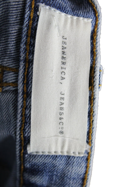Jeanerica Women Blue Flared Wide Leg High Rise Jeans Size 24