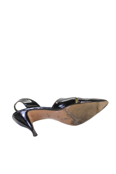 Walter Steiger Womens Pointed Toe Slingback High Heels Black Size 7.5