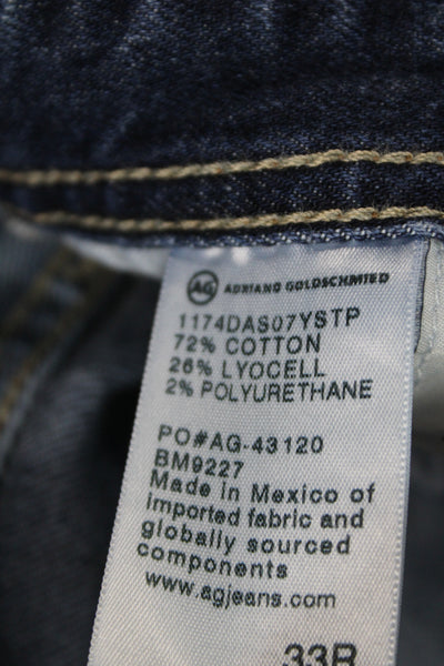 AG-ED Denim Mens Straight Dark Blue Jeans Size 33