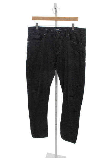 Paige Black Label Mens Black Straight Jeans Size 34