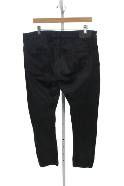 Paige Black Label Mens Black Straight Jeans Size 34