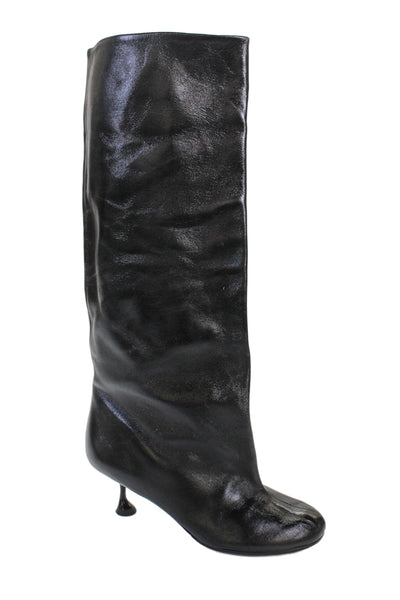 Proenza Schouler Womens Leather Knee High Boots Black Size 38.5 8.5
