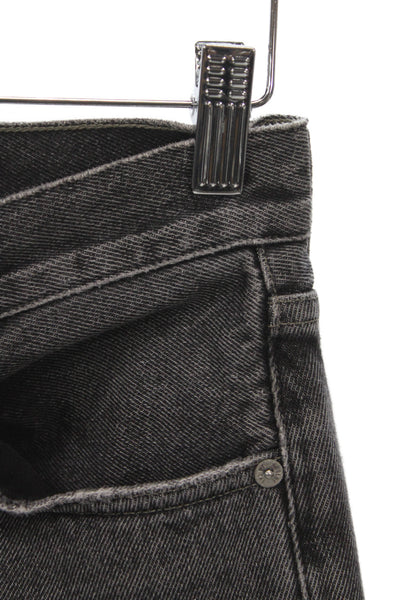 Agolde Womens Cropped Straight Dark Gray Jeans Size 23