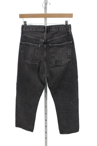 Agolde Womens Cropped Straight Dark Gray Jeans Size 23