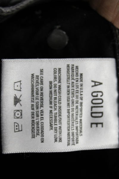Agolde Womens Cropped Straight Dark Gray Jeans Size 23
