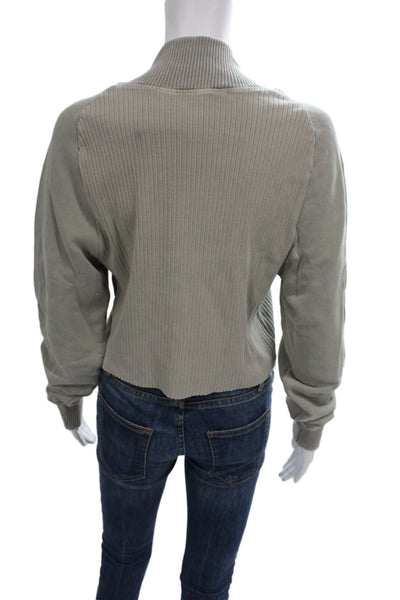 Cotton Citizen Unisex Gray Mock Neck Pullover Sweater Long Sleeve Size S
