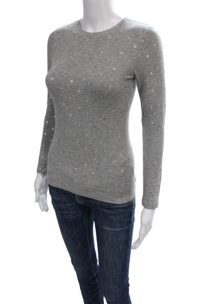 Il Gufo Childrens Girls Polka Dot Long Sleeves Blouse Grey Size 14