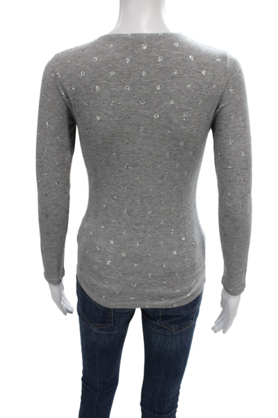 Il Gufo Childrens Girls Polka Dot Long Sleeves Blouse Grey Size 14