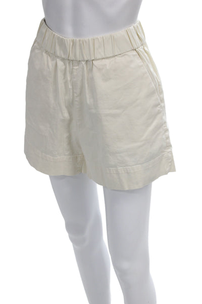 Everlane Unisex Sweat Shorts Beige Organic Cotton Stretch Size 2
