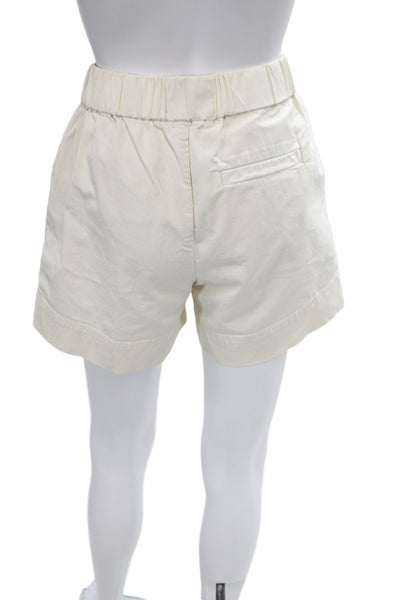 Everlane Unisex Sweat Shorts Beige Organic Cotton Stretch Size 2