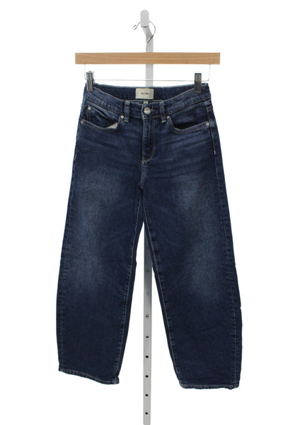 DL1961 Childrens Girls High Rise Slim Leg Jeans Blue Cotton Size 14