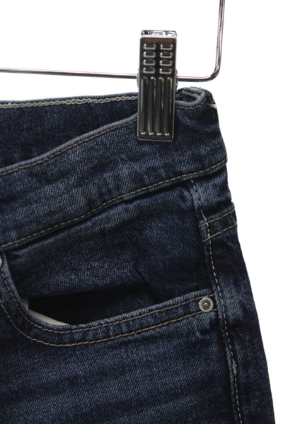 DL1961 Childrens Girls High Rise Slim Leg Jeans Blue Cotton Size 14