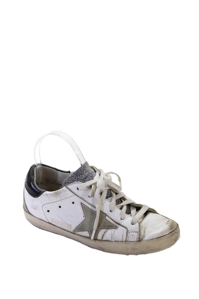 Golden Goose Deluxe Brand Womens Leather Superstar Sneakers White Size 35 5