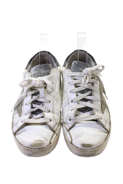 Golden Goose Deluxe Brand Womens Leather Superstar Sneakers White Size 35 5