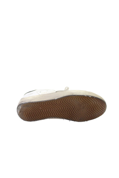 Golden Goose Deluxe Brand Womens Leather Superstar Sneakers White Size 35 5