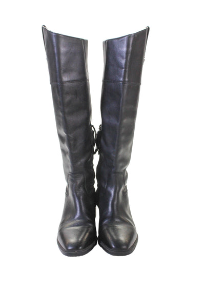 Sam Edelman Womens Leather Knee High Zip Up Drina Boots Black Size 7 Medium