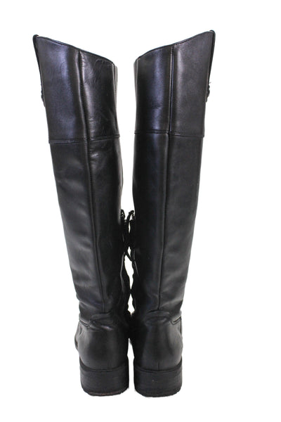 Sam Edelman Womens Leather Knee High Zip Up Drina Boots Black Size 7 Medium