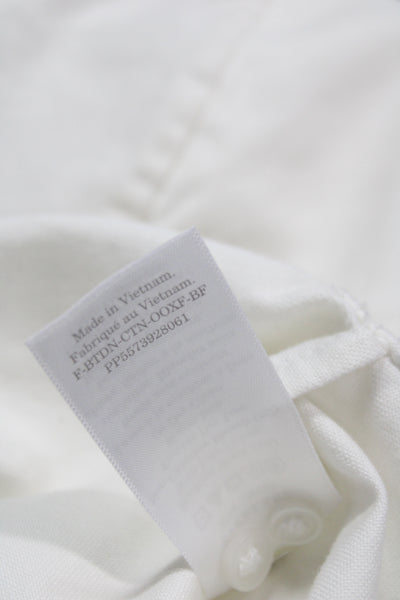 Everlane Women Basic Collared Button-Up White Organic Cotton Long Sleeve Size S