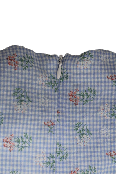 Tartine et Chocolat Girls Floral Print Sleeveless Mini Dress Blue Size 18M