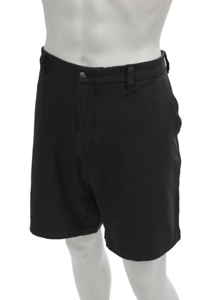 Callaway Mens Chino Shorts Black Polyester Button Size 40
