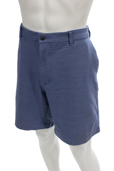 Callaway Mens Blue Chino Shorts Button Closure Size 40