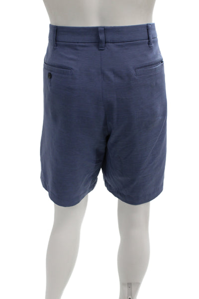 Callaway Mens Blue Chino Shorts Button Closure Size 40