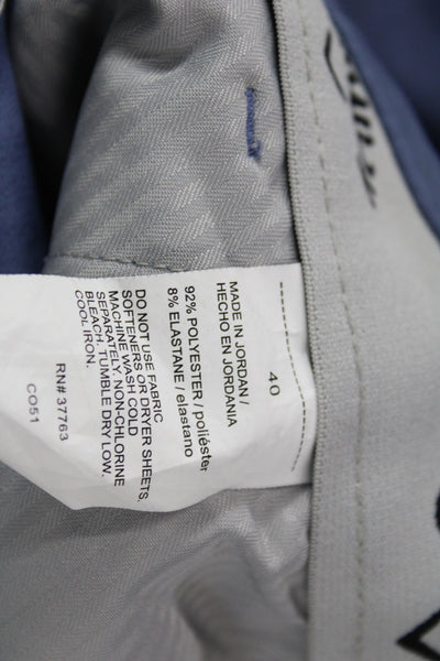 Callaway Mens Blue Chino Shorts Button Closure Size 40