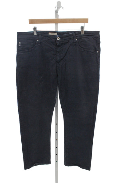AG Adriano Goldschmied Mens Straight Jeans Dark Blue 91% Cotton Size 38