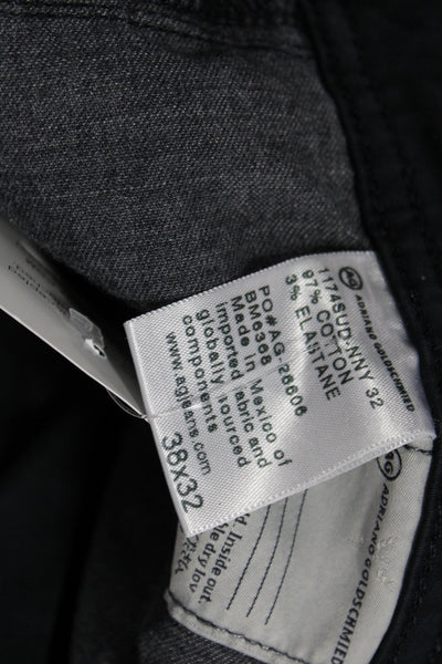 AG Adriano Goldschmied Mens Straight Jeans Dark Blue 91% Cotton Size 38