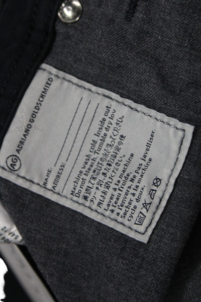 AG Adriano Goldschmied Mens Straight Jeans Dark Blue 91% Cotton Size 38