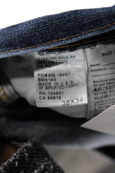 AG Adriano Goldschmied Mens Straight Jeans Dark Blue Inseam 34 Size 38