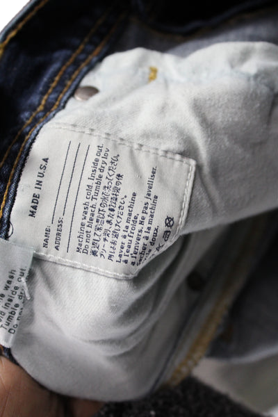 AG Adriano Goldschmied Mens Straight Jeans Dark Blue Inseam 34 Size 38