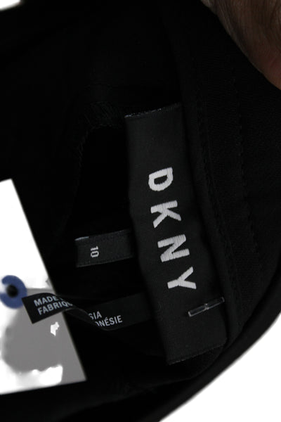 DKNY Unisex Black Shorts Polyester Spandex Button Closure Size 10