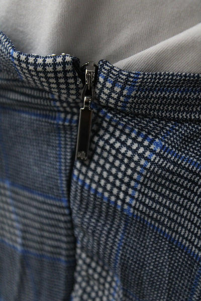 Lauren Ralph Lauren Womens Blue Plaid Pleated Skirt 100% Polyester Size 12