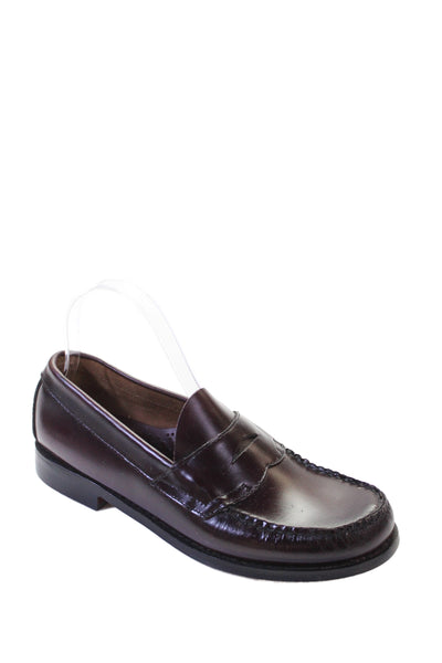 Weejuns Womens Leather Slip On Flat Loafers Shoes Brown Size 7