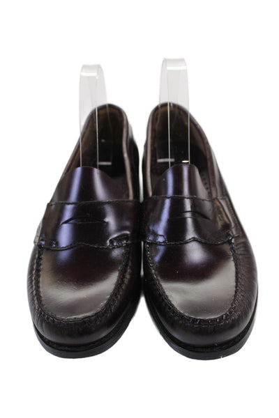 Weejuns Womens Leather Slip On Flat Loafers Shoes Brown Size 7
