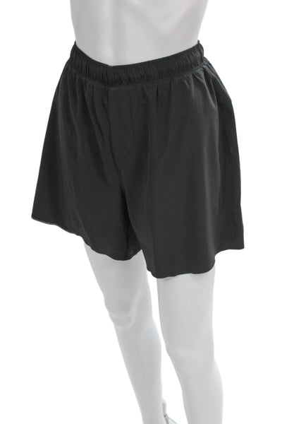 Lululemon Mens Sweat Shorts Black Polyester Size L