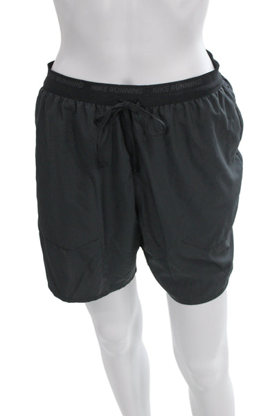 Nike Mens Sweat Shorts Black Drawstring Polyester Sports Size L