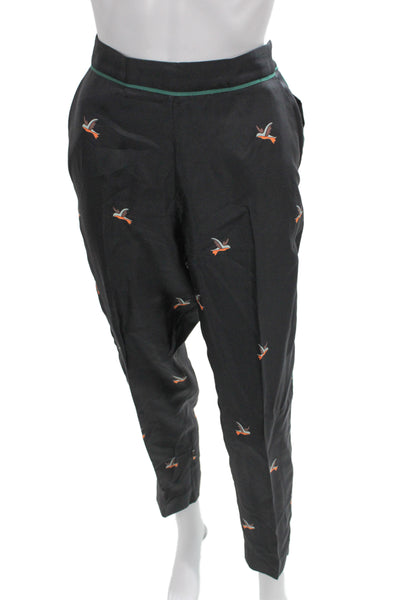 Victoria Victoria Beckham Womens Ankle Dress Pants Black 100% Silk Size 4